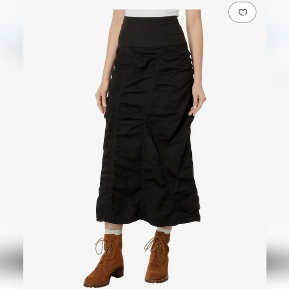 XCVI Women’s Gored Peasant Skirt Black Sz Small - Picture 4 of 15